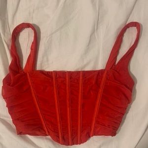Oh Polly red bustier crop top